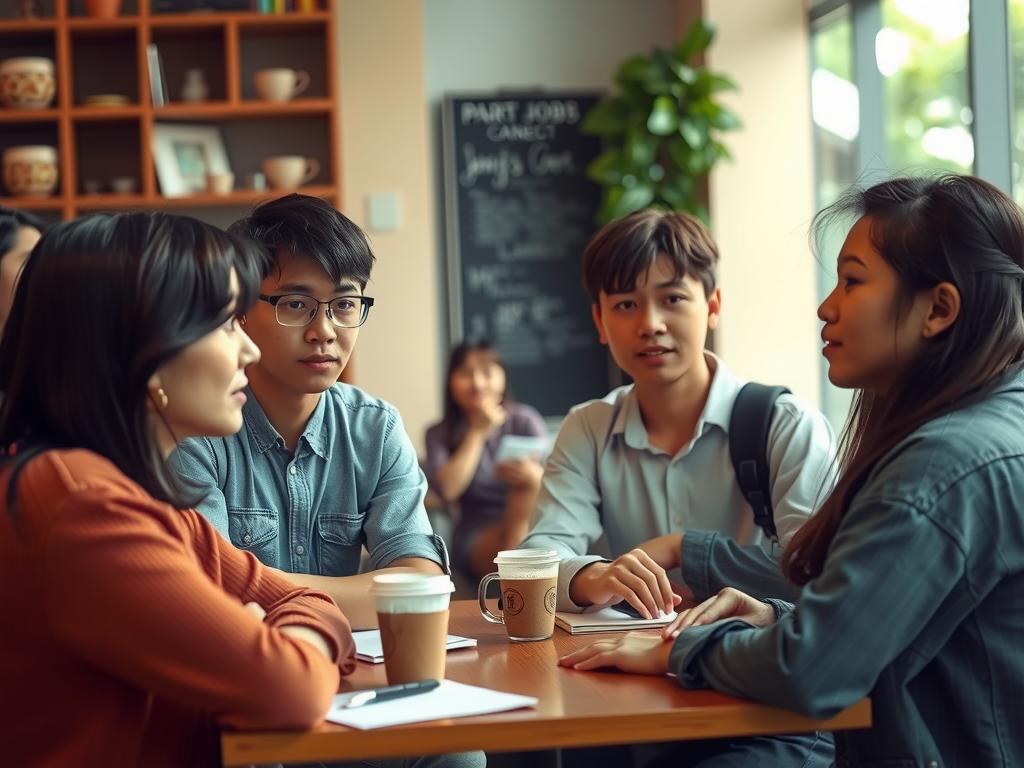 Sinh viên thảo luận về quyền lợi làm thêm