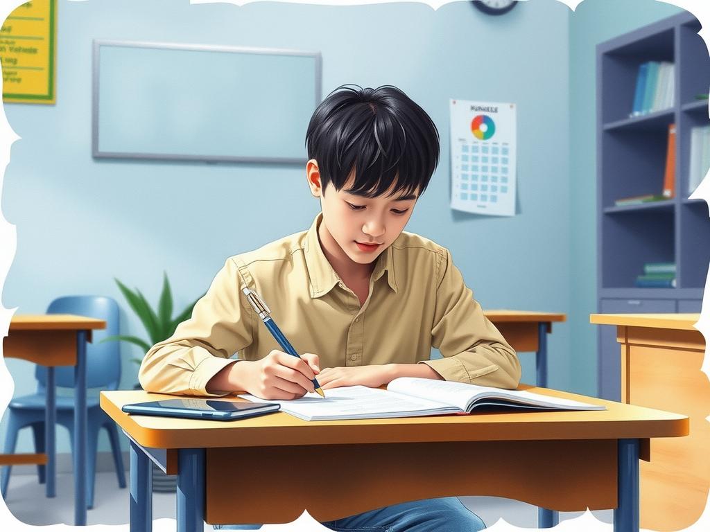 Hình ảnh một người trẻ đang chăm chú viết CV, thể hiện sự tập trung và nghiêm túc.