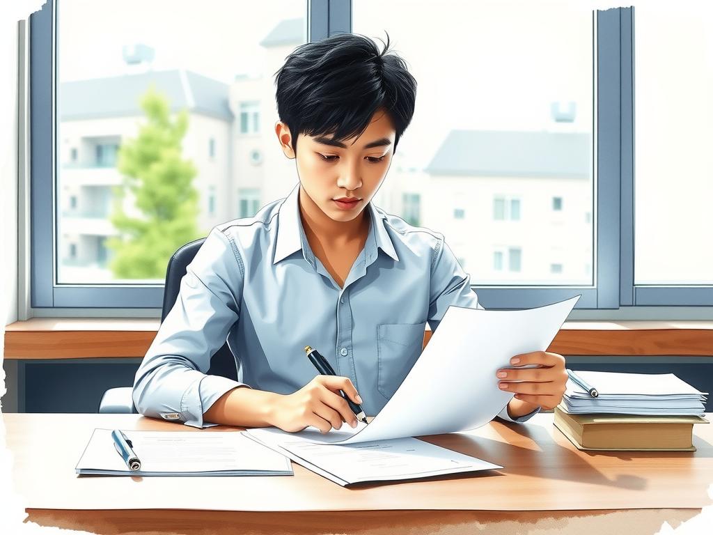 Học sinh chuẩn bị hồ sơ xin việc