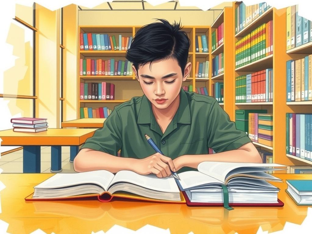 Học sinh tập trung ôn tập cho kỳ thi đại học