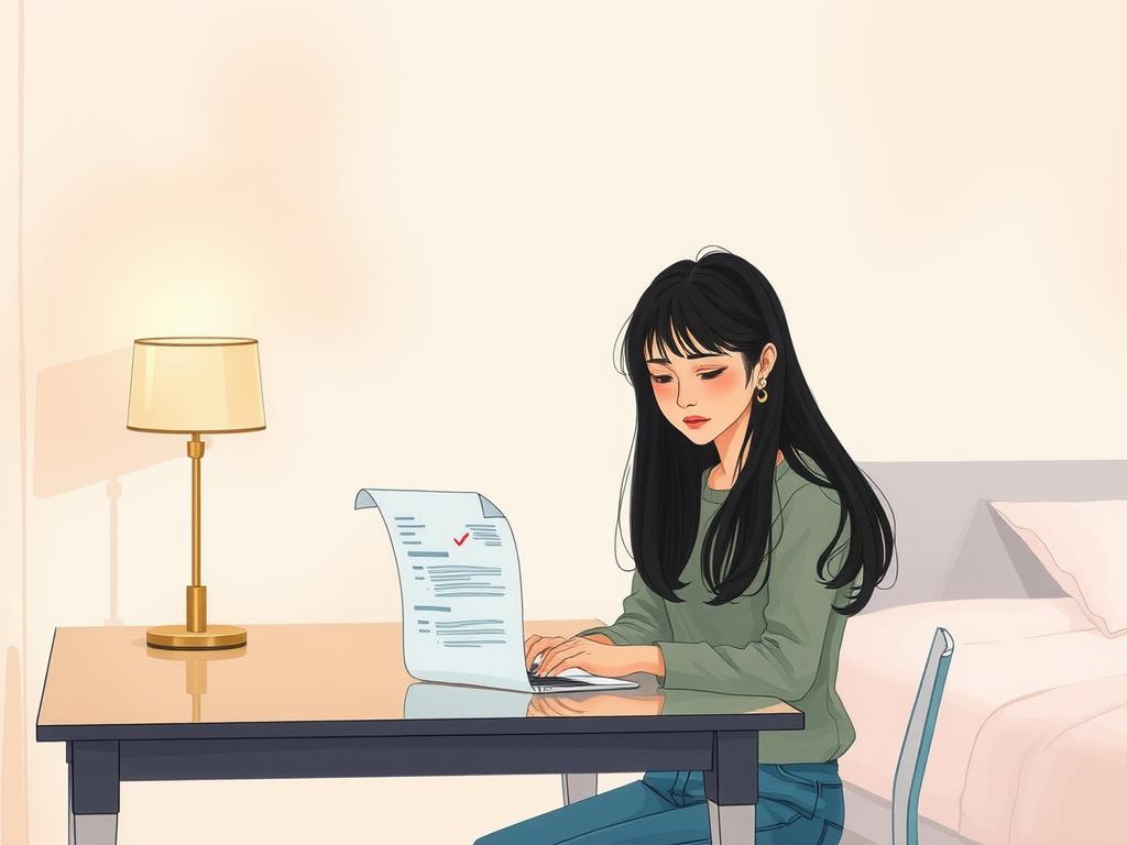 Người trẻ đang buồn bã nhìn vào CV bị từ chối, thể hiện sự thất vọng.