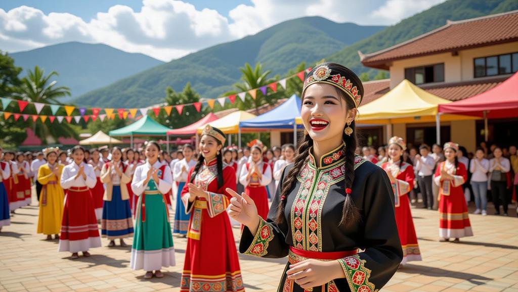 Hoạt động sôi nổi tại Trường Đại học Tây Nguyên, nơi học sinh có thể trải nghiệm sự đa dạng văn hóa và tinh thần đồng đội.