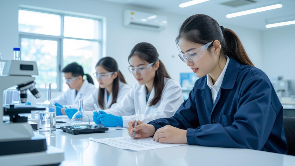 Hoạt động thực hành trong phòng thí nghiệm của trường, nơi học sinh phát triển kỹ năng nghề nghiệp và sáng tạo trong môi trường chuyên nghiệp.