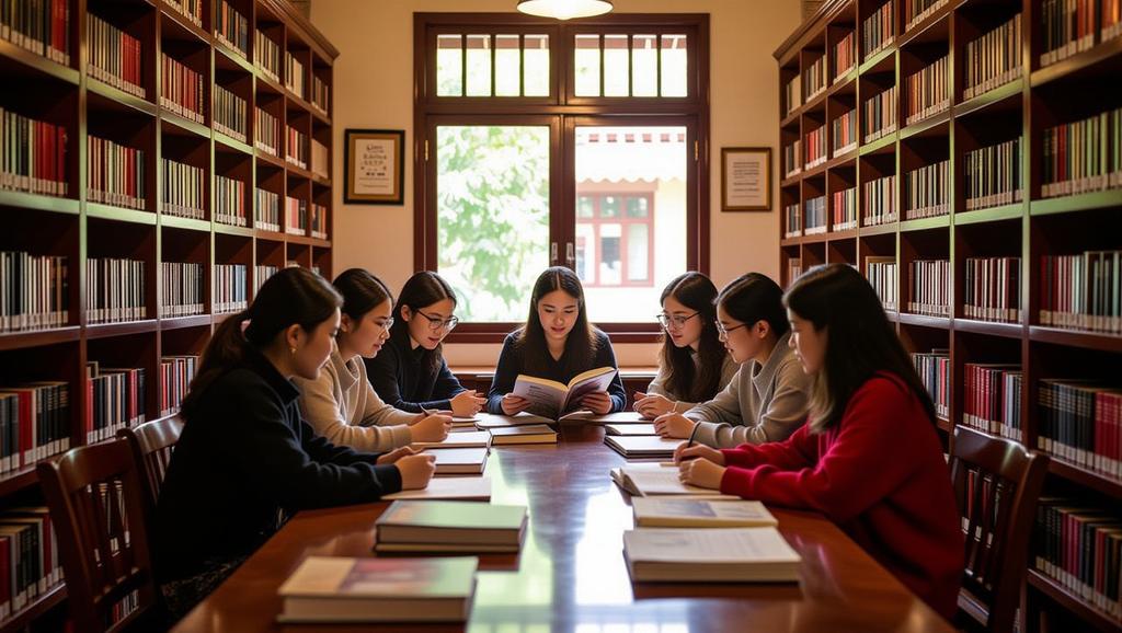 Không gian học tập tại Đại học Văn hóa Hà Nội, nơi khơi dậy đam mê khám phá kiến thức và di sản văn hóa đa dạng của đất nước.