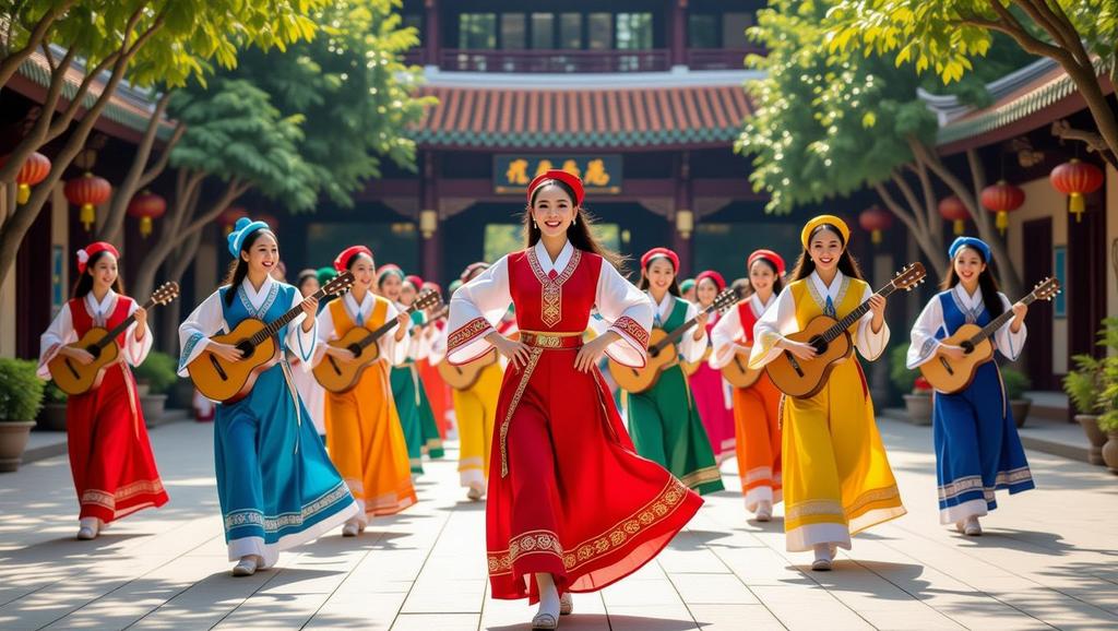 Sinh viên tham gia hoạt động văn hóa, thể hiện sự năng động và sáng tạo trong môi trường đại học văn hóa Hà Nội.