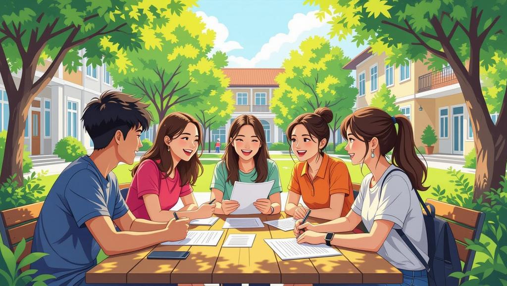 Tại học viện chính sách và phát triển, học viên tham gia các hoạt động nhóm để khám phá ý tưởng chính sách, nuôi dưỡng sự sáng tạo và phát triển cộng đồng.